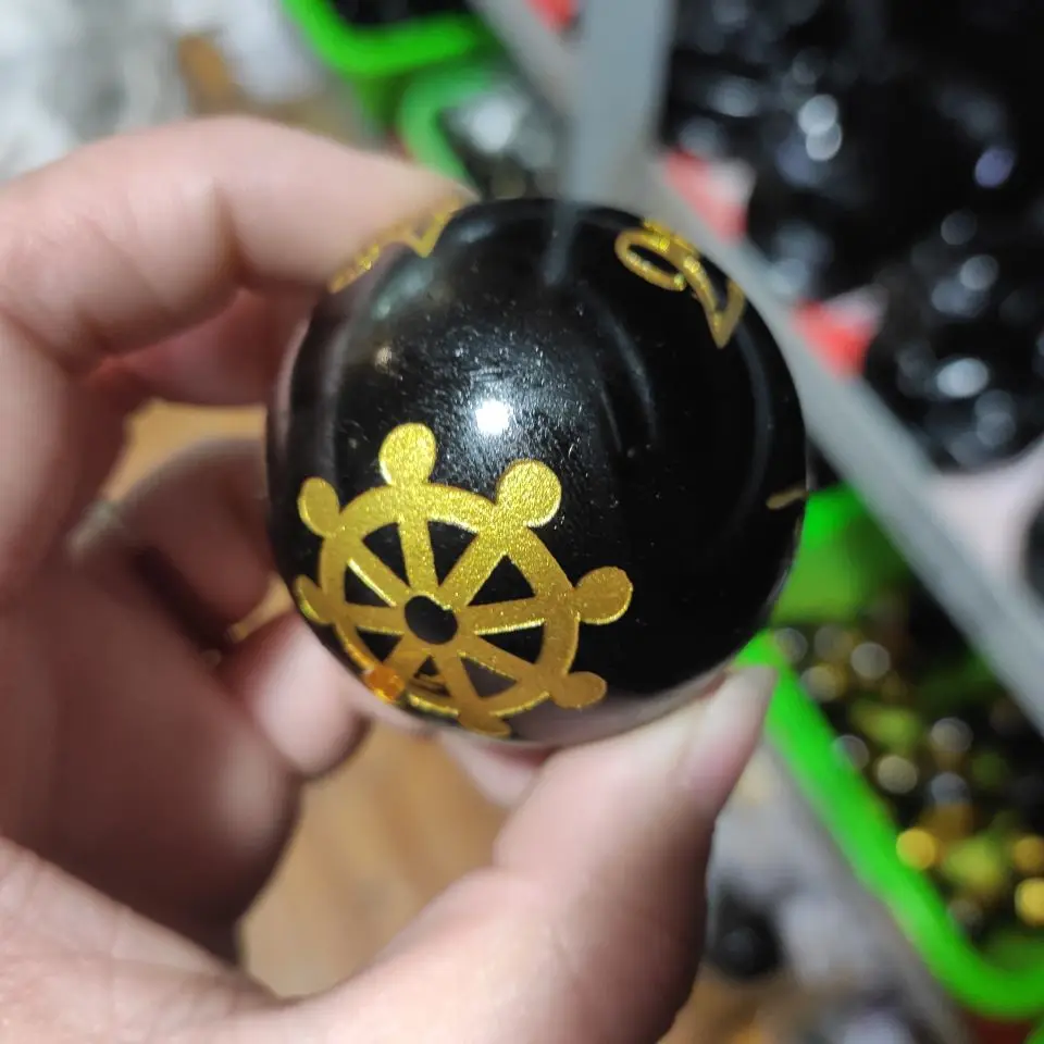 

5cm Natural Black Obsidian Sphere Crystal Ball Healing Stone