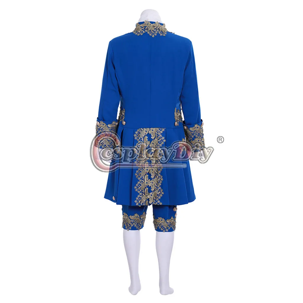 Cosplaydiy 18th Century Rococo Blue Court Suit Mens Colonial Victorian Elegant British Marie Antoinettte Costume L320 | Тематическая