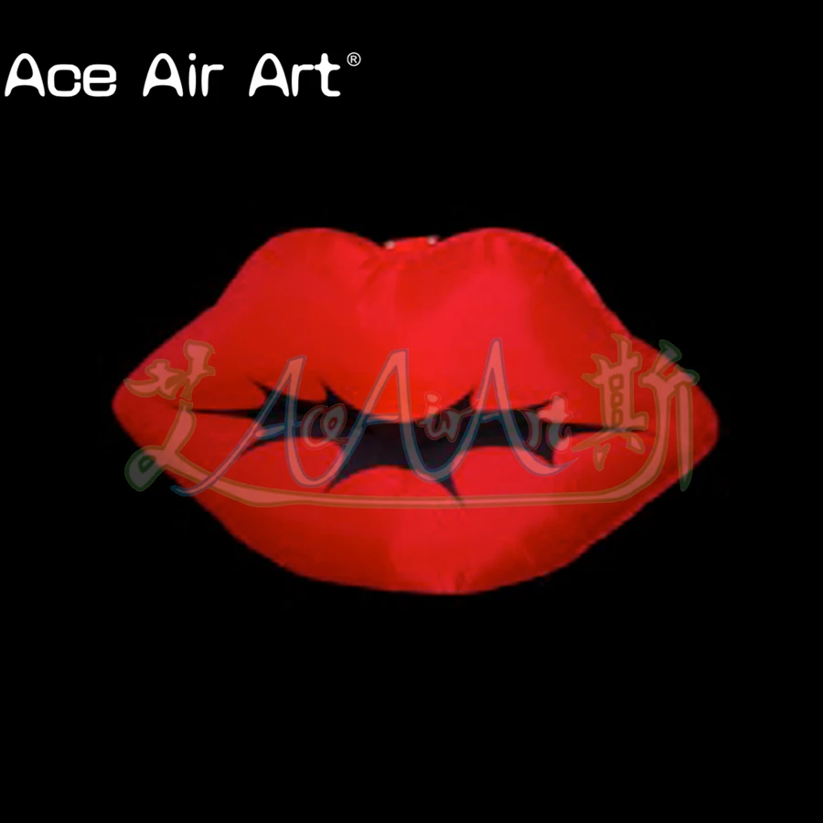 

6.6 футов/8 футов/10 футов элегантные надувные красные губы с подсветкой для Дня Святого Валентина/рекламы/украшения для вечеринки от Ace Air Art