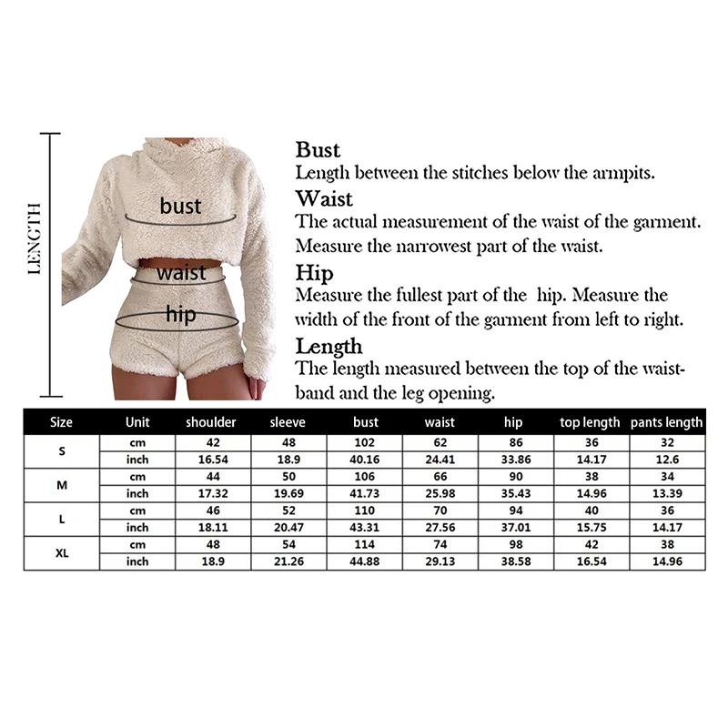

2PCS/Sets Sexy Fluffy Suits Velvet Plush Hooded Sleepwear Shorts+Crop Top Women Tracksuit Casual Sports Set Overalls Sweatshirts