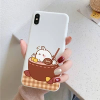 maiyaca kawaii molang phone case soft solid color for iphone 11 12 13 mini pro xs max 8 7 6 6s plus x xr