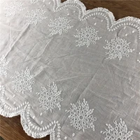 embroidery cotton lace fabrics white scalloped lace trim broderie anglaise organic cotton lace