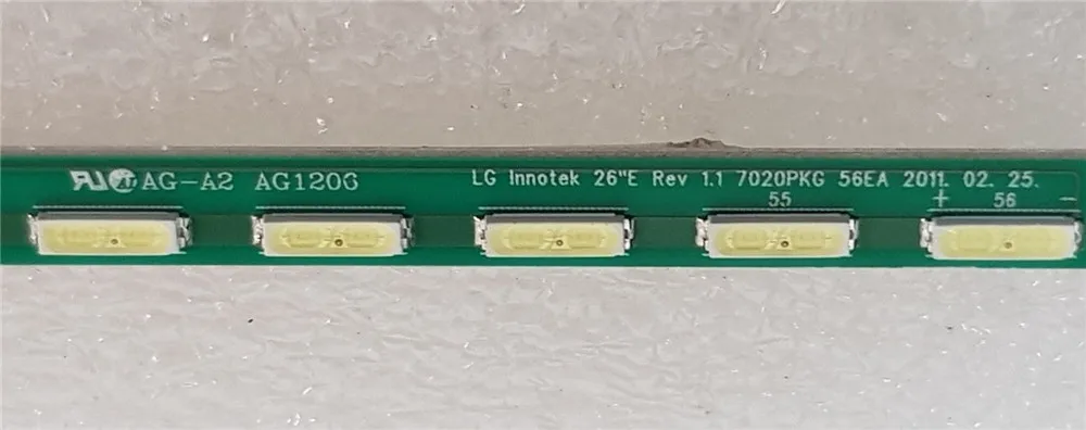 Светодиодная лента для подсветки телевизора TOSHIBA 26 ''LG Innotek 26'' E Rev1.1 7020PKG 56EA