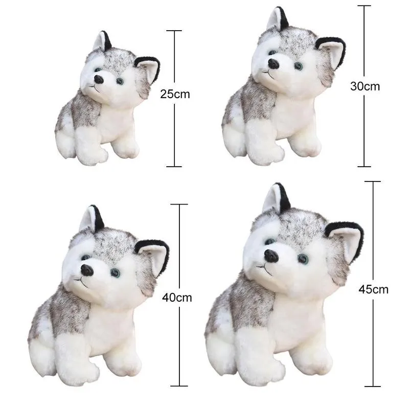 

Realistic Husky Dog Plush Toy Stuffed Animal Soft Wolf Pet Doll Cute Kids Gift