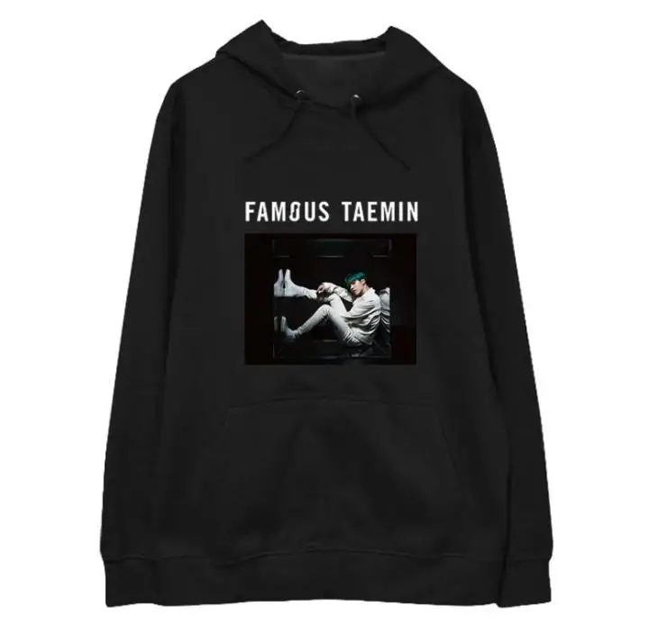 thin SHinee альбом известный taemin же фото пуловер с рисунком толстовки унисекс kpop флис/Тонкий Свободный свитшот - Цвет: thin