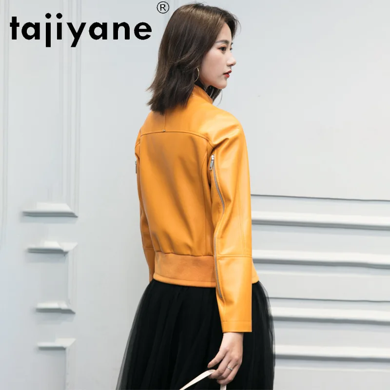 Куртка женская короткая из натуральной кожи на весну/осень | Женская одежда