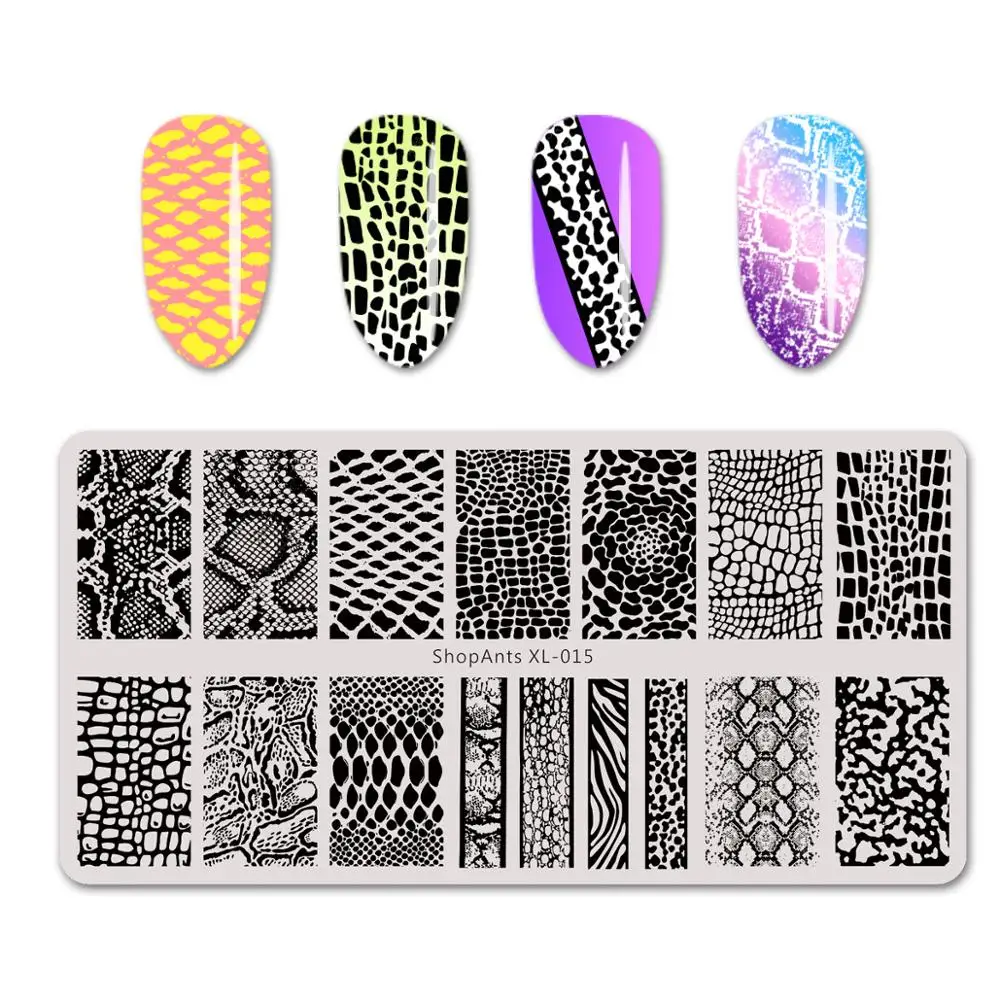 SHOPANTS 6*12 см прямоугольник из нержавеющей стали фотозмея животное кожа