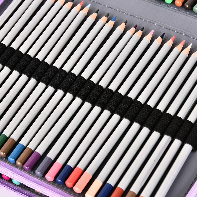

184 Hole Art Storage Pencil Case Multicolor Sketch Pen Color Lead Large Capacity Pencil Case Folding Pen Bag