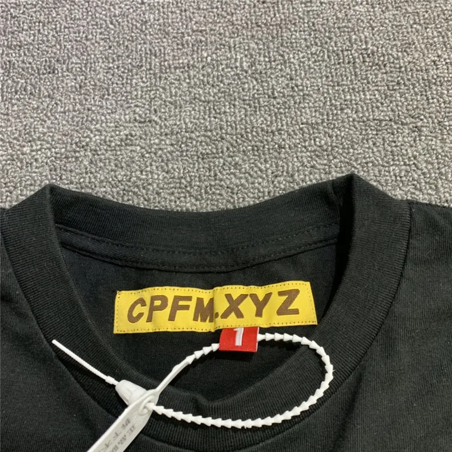 

New Foaming Printing CPFM.XYZ Social Studies Tee Men Women Black White Streetwear T-shirts Clothing harajuku