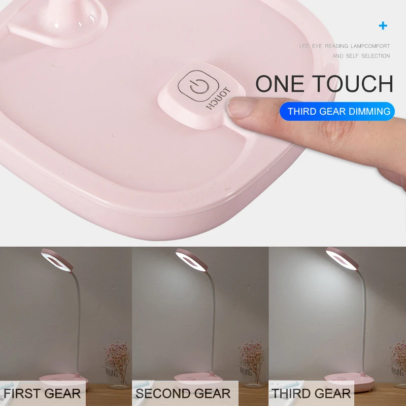 

Book Lights LED Desk Lamp Home Table Lamp 3 Levels Touch Adjustable Night Light USB Port 3 Modes Dimming Book Lights