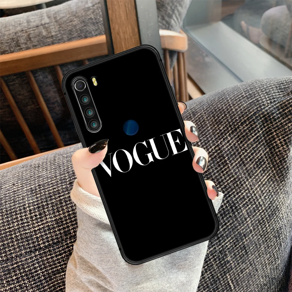 

fashion trend magazine Phone Case Cover Hull For XIAOMI Redmi 7 7a 8 8a 9 9a NOTE 6 7 8 8t 9 9s Pro Max 4X black Etui Pretty