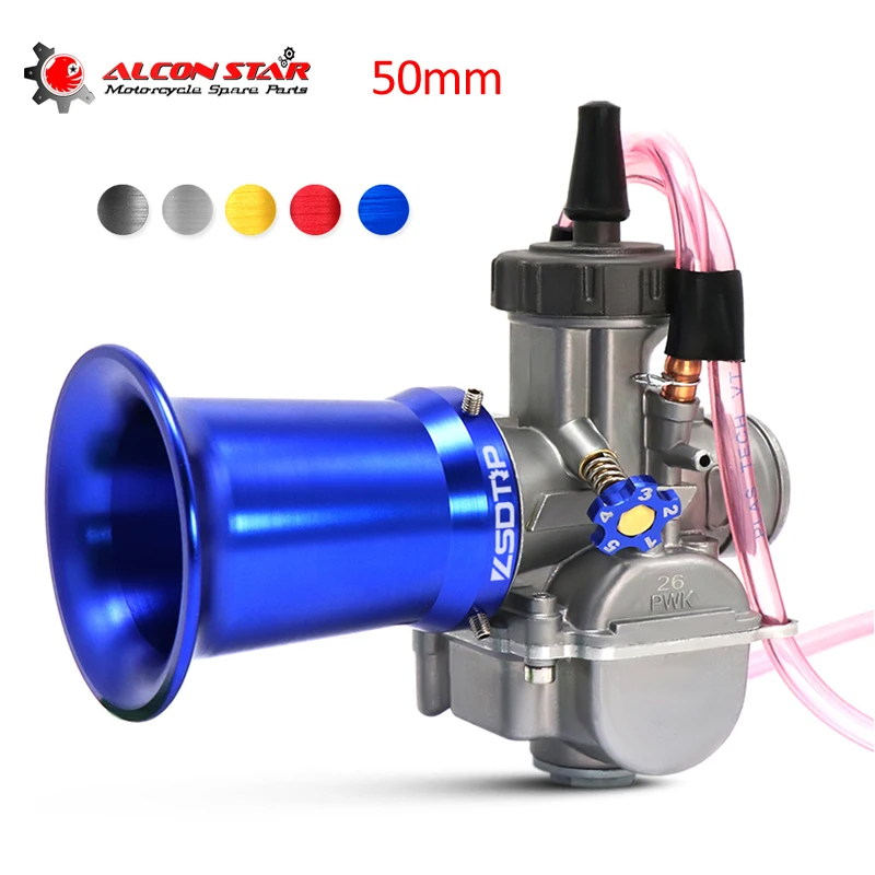 Alconstar мотоцикл 50 мм карбюратор воздушный фильтр чашка ветряная с рожком для Keihin PWK