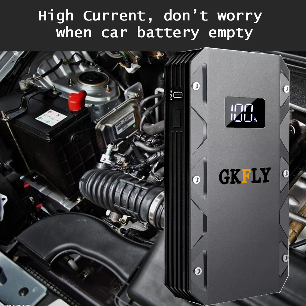 GKFLY 2021 стартер для автомобиля 20000 мАч 1500A пусковое устройство Power Bank 12V