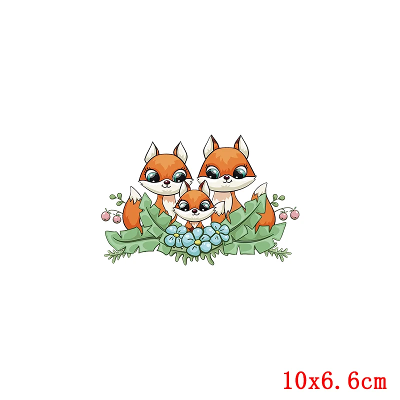 

Cartoon Heat Transfer Patches Cute Animals Owl Iron On Transfer For Clothing Kid T-shirt Dress Decor Heat Press Clothes Sticker