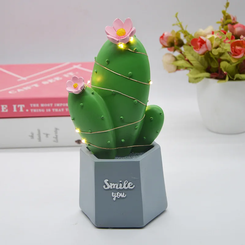 Домашний офисный декор из Смолы Кактус Deskstop украшение кактус Смола Bonsain большой