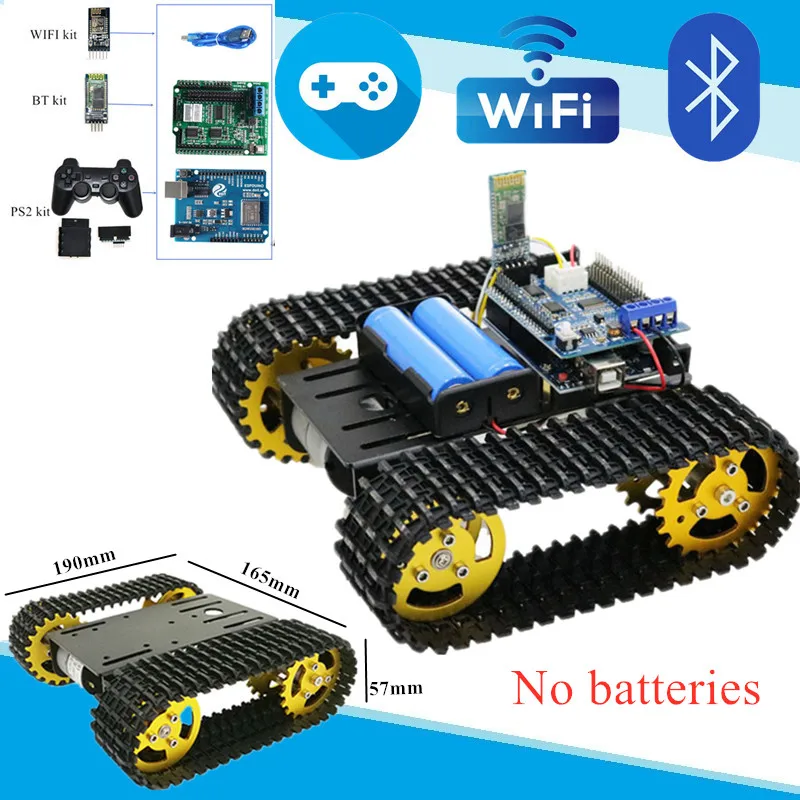 Bluetooth/ручка/Wi-Fi радиоуправляемый робот танка шасси автомобиля Комплект T101 с