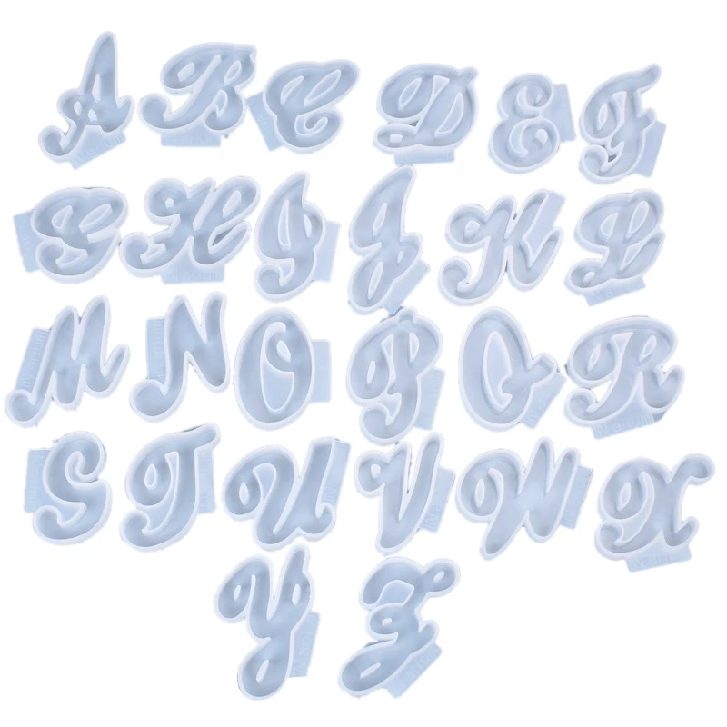 

26 Letters in Customized Version Personalized Pendant Set Silicone Diy Crystal Glue Mold DIY Handmade Jewelry