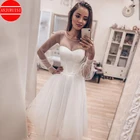 Женское свадебное платье, короткое платье с длинными рукавами-фонариками для свадьбы или вечеринки, 2022