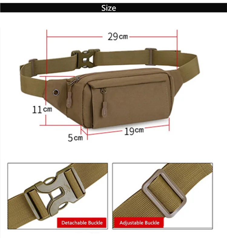 

OKKID female small waist bag women outdoor sport waist pack portable key phone bag camouflage mini travel bag with earphone jack