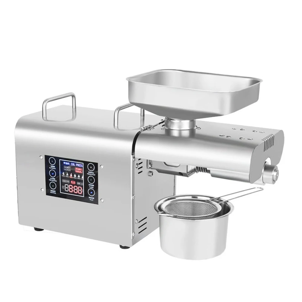 LCD 6-Speed Full Automatic Oil Press Machine Commerical Olive Oil Press Machine Cold Press Oil Machine Oil Extractor