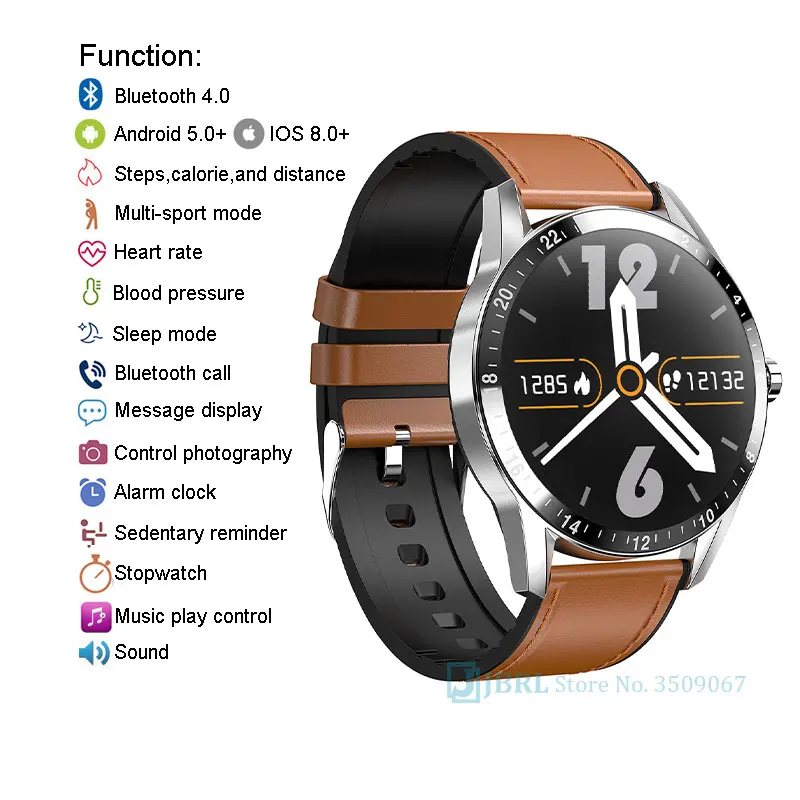 Bluetooth Вызов Смарт часы для мужчин Android IOS Smartwatch электроники фитнес трекер новый