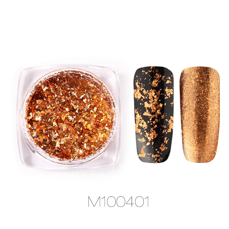 M100401 ROSALIND ногтей Блеск Искусство пигмент порошок гель лак зеркало Маникюр Блестки для ногтей УФ хром голографические украшения ногтей - Цвет: M100401