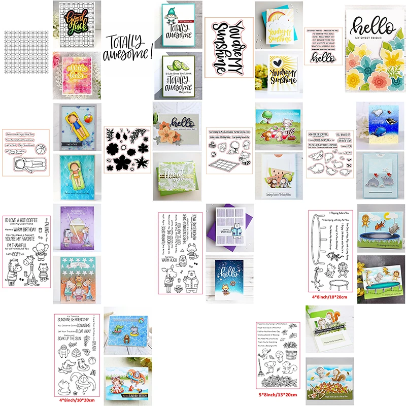 Прозрачные силиконовые штампы жираф Выдра слон Лев обезьяна летние игры