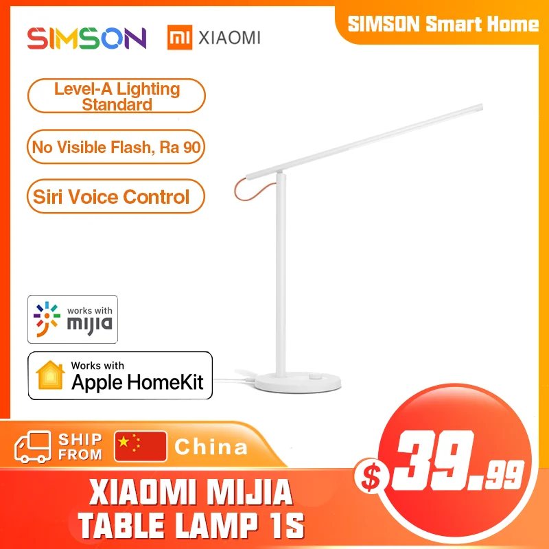 

Светодиодная настольная лампа XIAOMI MIJIA Mi 1S, умный светильник для чтения для студентов, офисный портативный складной прикроватный ночник с Wi-Fi...