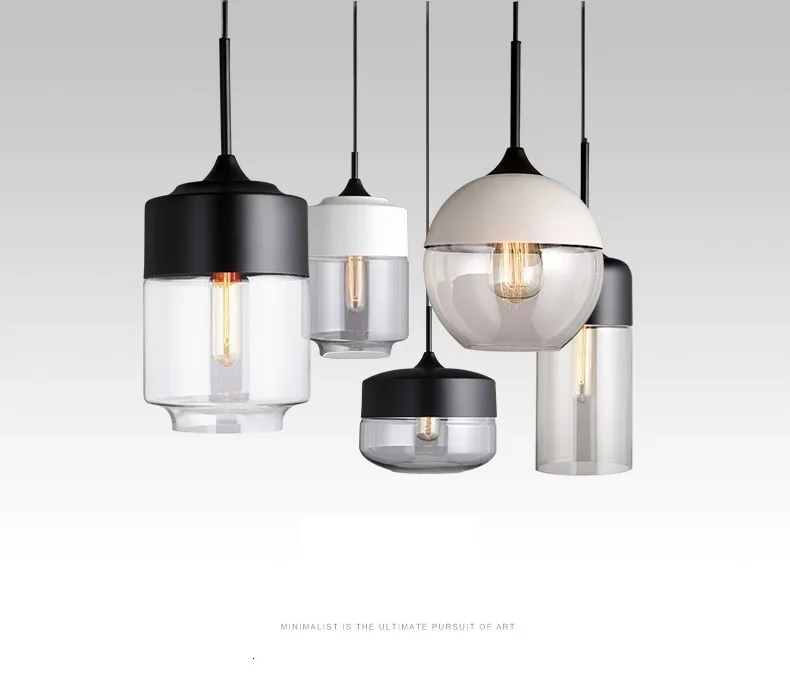 Современный подвесной светильник в виде стеклянного шара для дома Lamparas De Techo Colgante