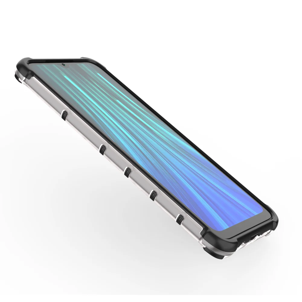 Сотовый из гибридного материала на основе ТПУ и ПК Броня чехол на Etui Xiaomi Redmi Note 8 Pro противоударный жесткий чехол для телефона прозрачный чехол Xiaomi Redmi Note 8