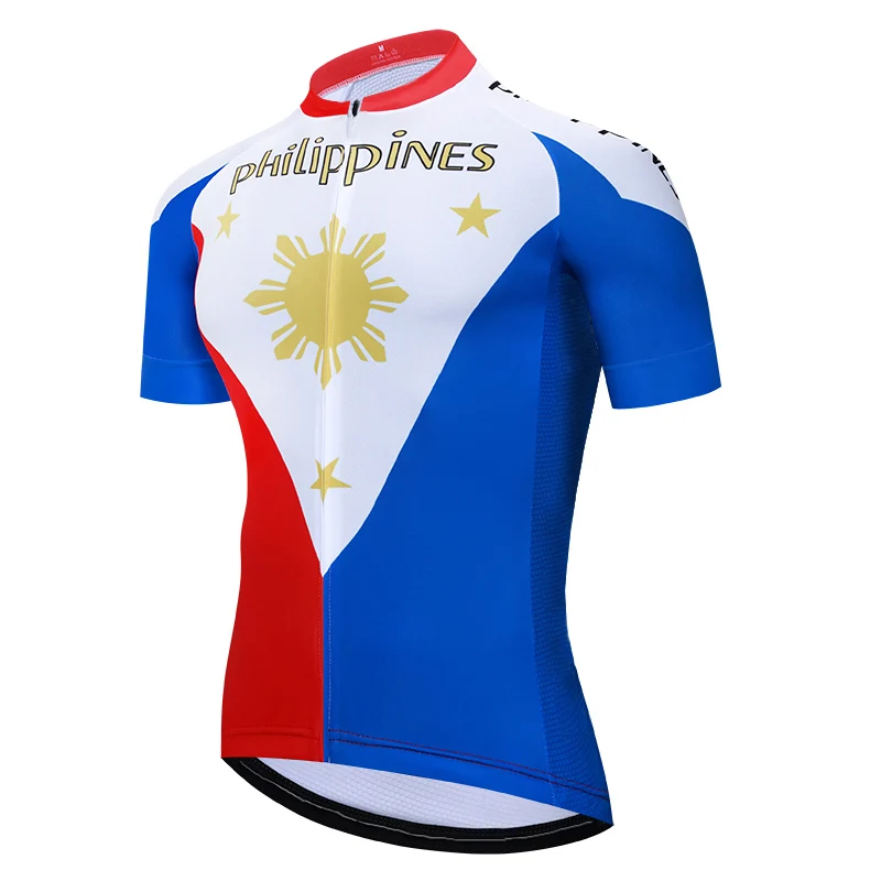 

Philippines Sports Jacket Short Sleeve Cycling Jersey Mtb Shirt Wear Bicycle Road Pilipinas Pilipino Clothing Full Zipper Top