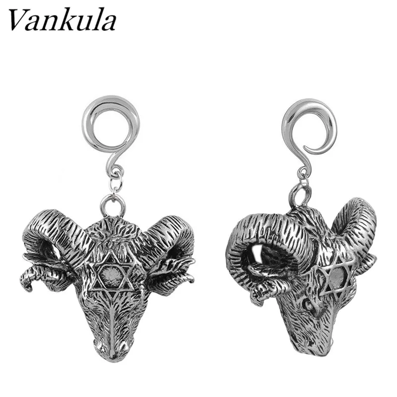 Vankula, 2 шт., Новое поступление, заглушки для ушей, тоннели, ушные грузики, нержавеющая сталь, Крючок Для Пирсинга Ушей, вешалки, ювелирные изделия для тела, 4 мм, 6 мм, 8 мм