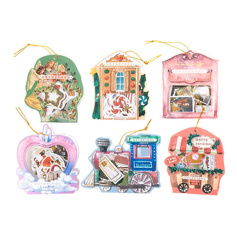 

40 pcs/pack Gilding Vintage stamp Merry Christmas series Diary Label Stickers Pack Decorative Scrapbooking DIY Stickers