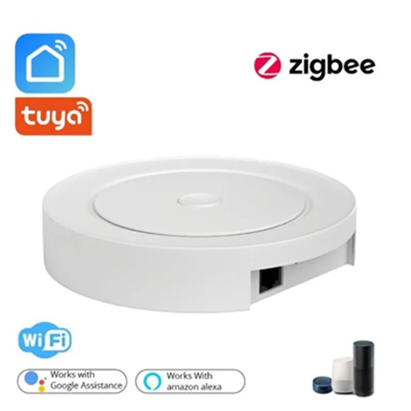 

Tuya Smart Three In One Gateway Intelligent Multi-mode Gateway, Zigbee, Wi-Fi, Bluetooth Protocol, Work With Alexa Google Home