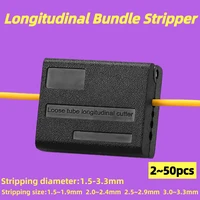 2 50pcslot loose tube slitter open cover type 1 5 3 3mm longitudinal bundle tube stripper optical fiber tools