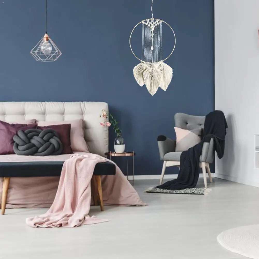 Богемный ручной работы гобелен из макраме кружевной Ловец снов Мандала