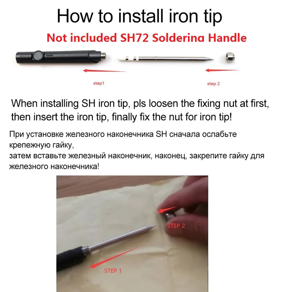 

Soldering Iron Tips Replacement Accessories For SH72 Mini Digital LCD Soldering Station Welding Equipment Accessories