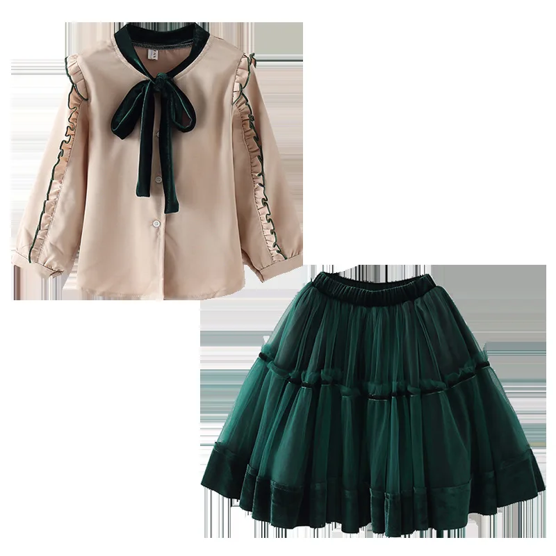 Детская одежда для девочек весна осень 2020 юбка с деревянными ушками модный