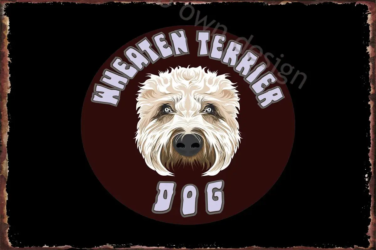 

Wheaten Terrier Настенный декор в стиле ретро, винтажный металлический знак, жестяные таблички для творчества, мужская пещера, кафе, паб, домашний к...