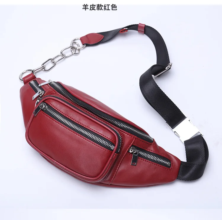 Модная сетчатая красная королевская багажная женская сумка из натуральной кожи