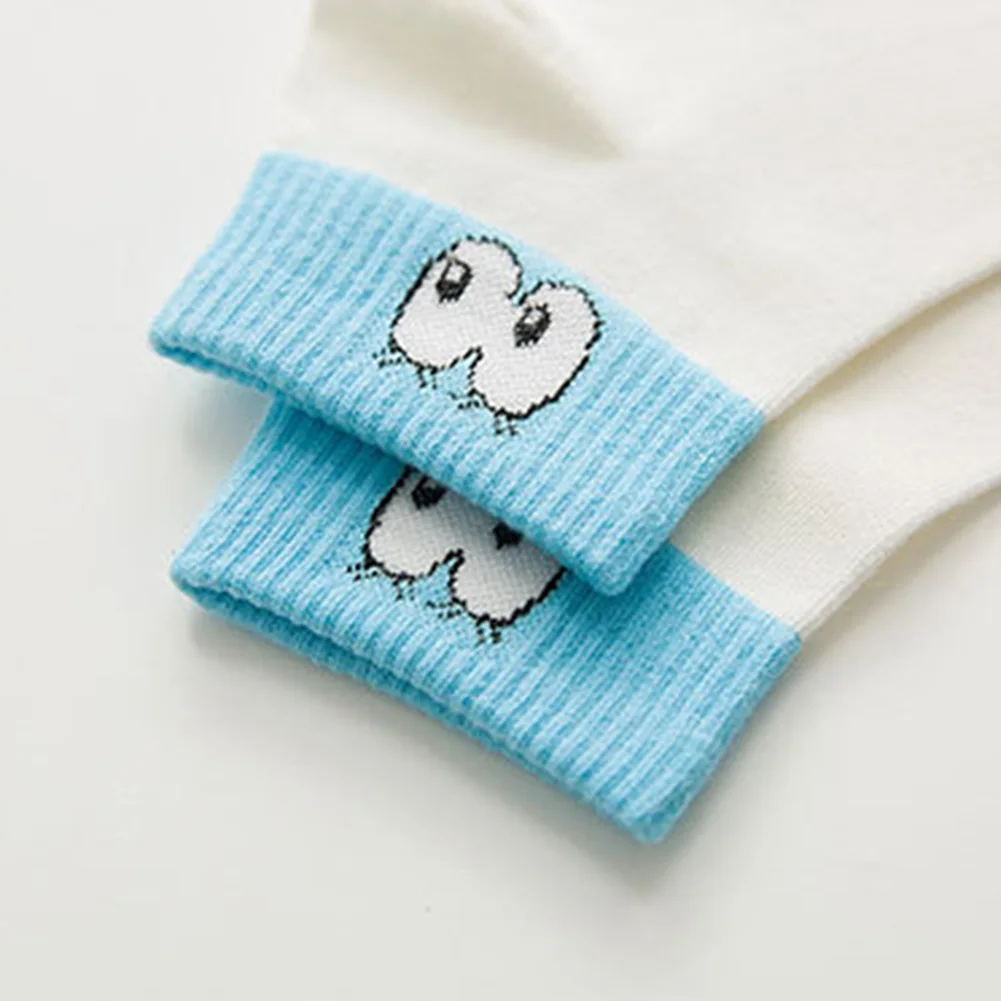 Носки женские Короткие хлопковые с забавным принтом глаза|Носки-следки| |