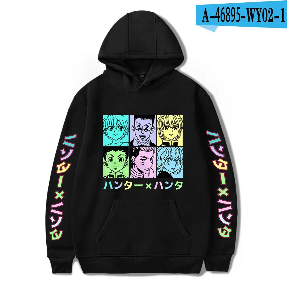 

2021 Hunter X Hunter Hoodies Men Women Spring Autumn Sweatshirts Killua Zoldyck Hisoka 90s Clothes Boys/girls Street HUNTER Tops