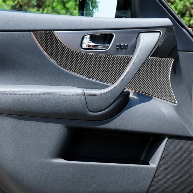 

Infiniti fx2009-2013/QX70 2014-2017 (только для OEM Wood), боковая Дверная панель, автомобильные аксессуары, наклейки из углеродного волокна для интерьера