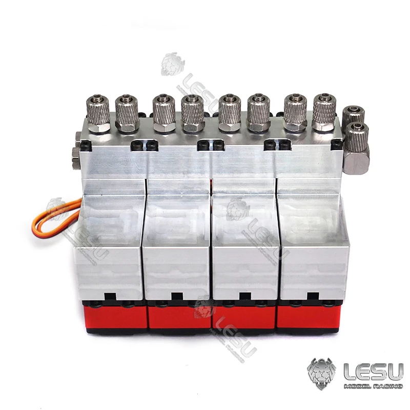 Bestellen LESU Richtungs Ventil 4CH Servos Öl Düsen Für Hydraulische 1/14 RC Dumper Lkw Loader Bagger TAMIYA DIY Modell