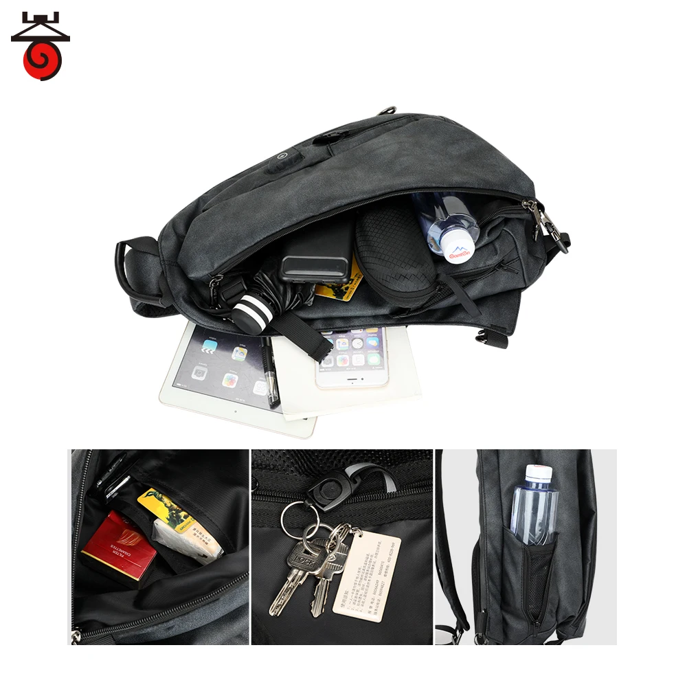 melhor Senkeystyle Preto 2021 Moda Peito Saco Para Homens De Alta Qualidade único Ombro Mochila Crossbody Sacos Mensageiro à Prova Dwaterproof água Masculino