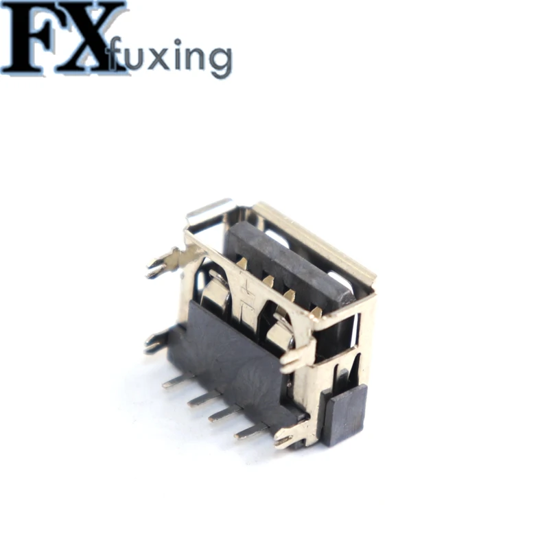 10pcs Laptop 2.0 USB Connector Jack Sockect Commonly Used 90 Degree AF Type 4 DIP Foot JACK Female Length=10MM Harpoon Feet |