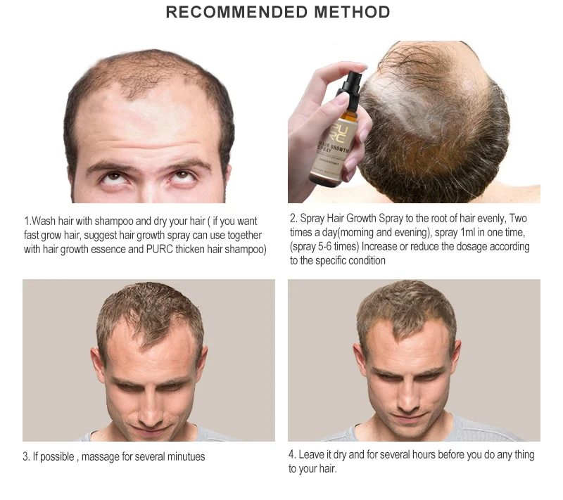 Purc Fast Growth Hair Essence Essential Oil Liquid Treatment Preventing Hair Loss And Hair Grwoth Spray Hair Care