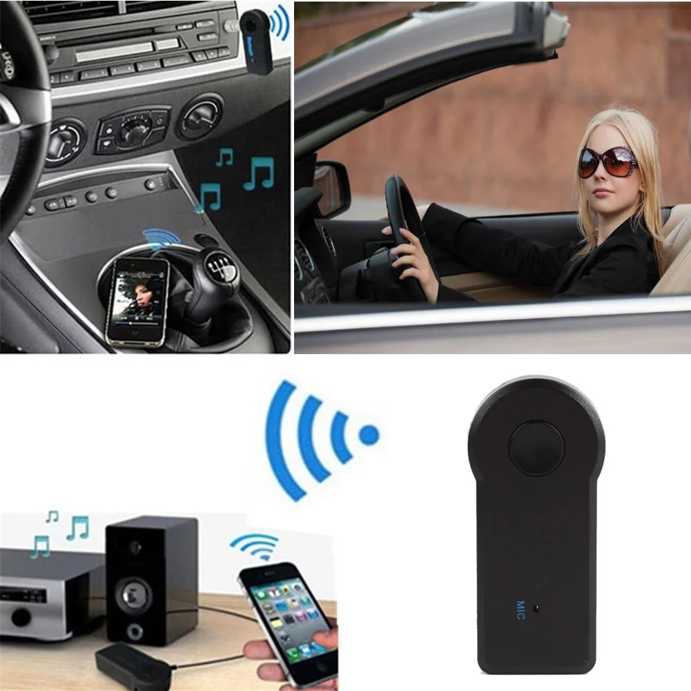 Беспроводной Bluetooth ресивер динамик гарнитура AUX 3 5 мм автомобильный комплект