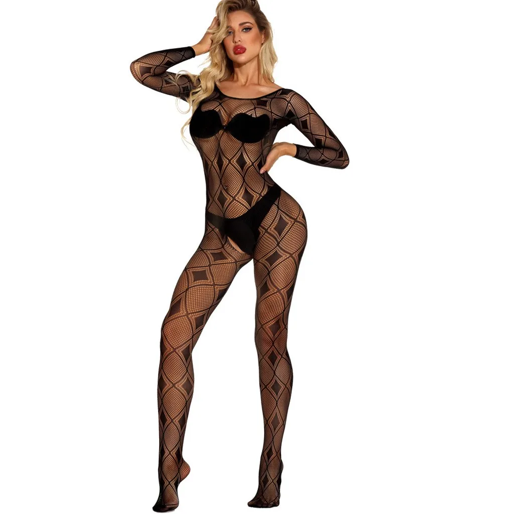 

Bodysuit Jumpsuit Underwear Lingerie Hollow Qut Sleepwear Women Stocking Body Suit Lingerie Teddies Underwear Costumes Nightwear