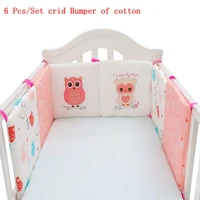 6 pcsset childrens cot bumper baby stuff head protector baby bed protection bumper cotton cot baby bumpers in the crib stars